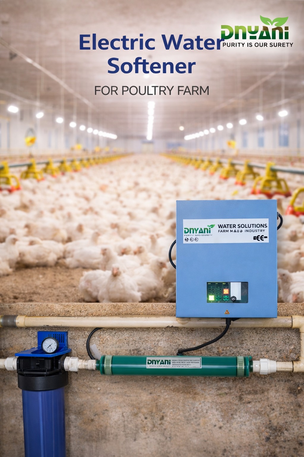 Electric Water SOftener for Agriculture for Poultry Farm